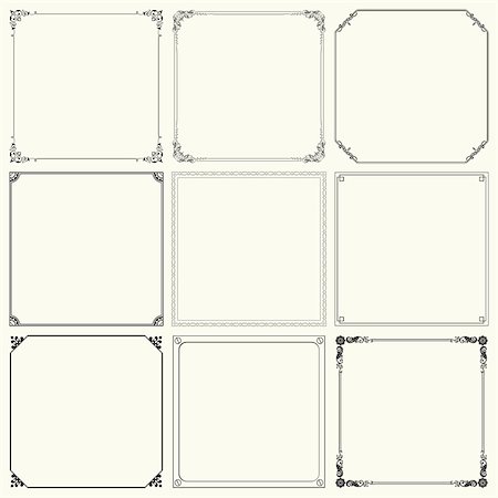 simsearch:400-06850003,k - Set of decorative frames (set 19) Stock Photo - Budget Royalty-Free & Subscription, Code: 400-06515485