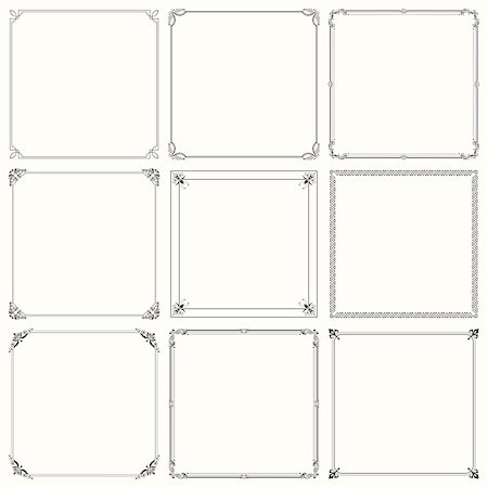 simsearch:400-06850003,k - Set of decorative frames (set 20) Stock Photo - Budget Royalty-Free & Subscription, Code: 400-06515492