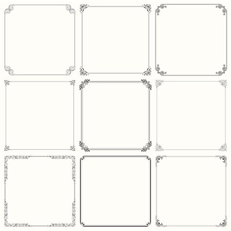 simsearch:400-06850003,k - Set of decorative frames (set 23) Stock Photo - Budget Royalty-Free & Subscription, Code: 400-06515501