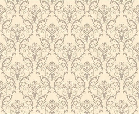 damask vector - Damask seamless vector pattern.  For easy making seamless pattern just drag all group into swatches bar, and use it for filling any contours. Stock Photo - Budget Royalty-Free & Subscription, Code: 400-06515727