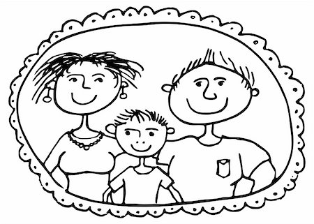 father cartoon - Family picture with parents and son Stock Photo - Budget Royalty-Free & Subscription, Code: 400-06515749