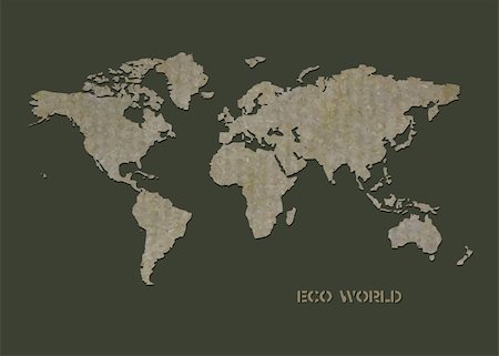 Green world map. Eps 8 Stock Photo - Budget Royalty-Free & Subscription, Code: 400-06515796