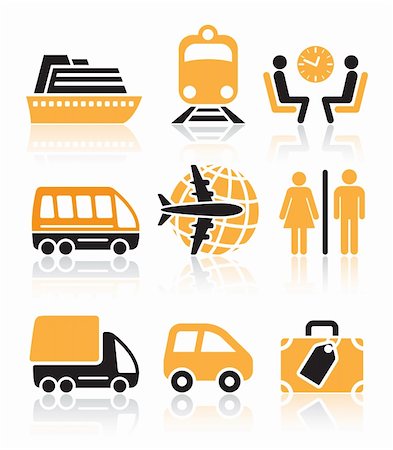 driving a cruise ship - Colorful travel icons set over white background Stock Photo - Budget Royalty-Free & Subscription, Code: 400-06517370