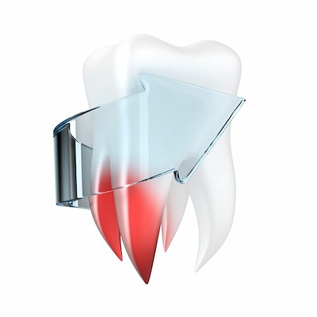 simsearch:400-06108956,k - Illustration of painful tooth with a arrow on a white background Fotografie stock - Microstock e Abbonamento, Codice: 400-06517768