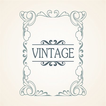 flankerd (artist) - Vintage retro frame for design Stockbilder - Microstock & Abonnement, Bildnummer: 400-06519224