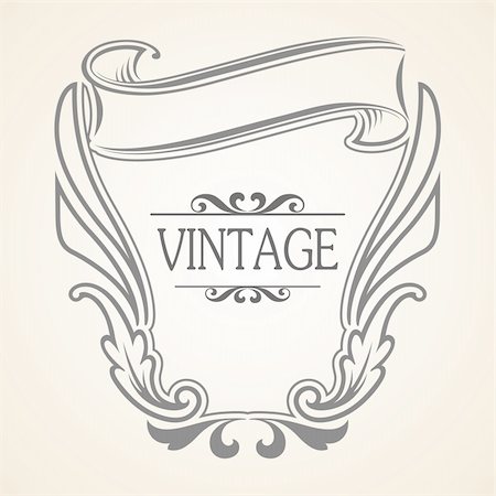 flankerd (artist) - Vintage retro frame for design Stockbilder - Microstock & Abonnement, Bildnummer: 400-06519226
