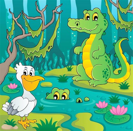 Swamp theme image 3 - vector illustration. Photographie de stock - Aubaine LD & Abonnement, Code: 400-06519502