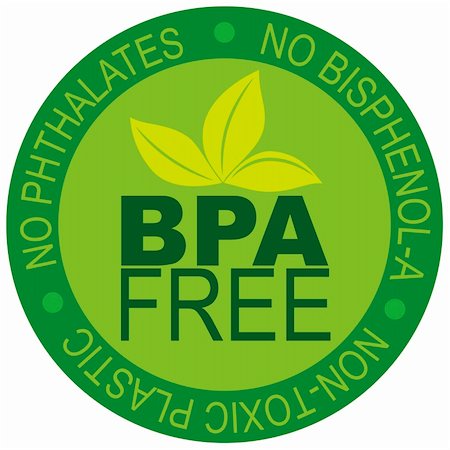 plastic bottle vector - BPA Bisphenol-A and Phthalates Free Label for Non Toxic Plastic Illustration Isolated on White Background Stock Photo - Budget Royalty-Free & Subscription, Code: 400-06519693