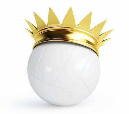 simsearch:400-06797580,k - volleyball gold crown on a white background Stock Photo - Budget Royalty-Free & Subscription, Code: 400-06519855
