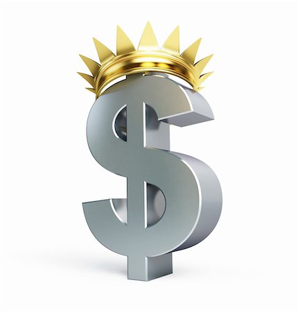 simsearch:400-06797580,k - dollar gold crown on a white background Stock Photo - Budget Royalty-Free & Subscription, Code: 400-06519886
