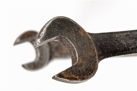 simsearch:400-05695467,k - Two old wrenches, worn out and rusty Fotografie stock - Microstock e Abbonamento, Codice: 400-06519990