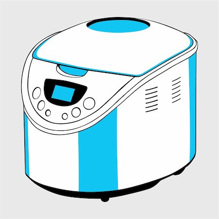 Electric bread maker on light grey background Stock Photo - Budget Royalty-Free & Subscription, Code: 400-06513007