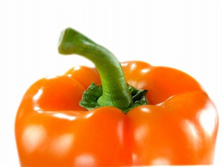 simsearch:400-07295971,k - Orange bell pepper on white background Stock Photo - Budget Royalty-Free & Subscription, Code: 400-06513108