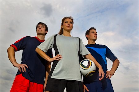 simsearch:400-06513403,k - Image of male and female soccer players before a soccer game Stock Photo - Budget Royalty-Free & Subscription, Code: 400-06513403