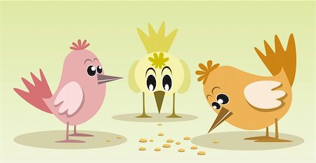 simsearch:400-07614122,k - Cute and colorful little birds, vector illustration Stock Photo - Budget Royalty-Free & Subscription, Code: 400-06513816