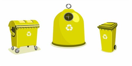 simsearch:400-04845054,k - Recycle bins - two bigger and a small one Stockbilder - Microstock & Abonnement, Bildnummer: 400-06513835