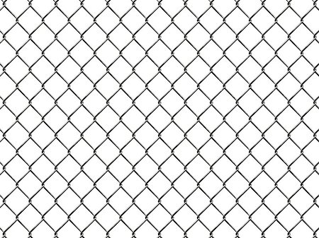 Fence from silver mesh isolated on white background Stock Photo - Budget Royalty-Free & Subscription, Code: 400-06524177