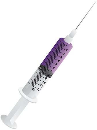 Hypodermic Syringe Injection Needle Illustration Isolated on White Background Stockbilder - Microstock & Abonnement, Bildnummer: 400-06524284