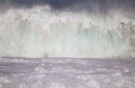 Huge foamy  Ocean Wave breaking on Beach, North Shore Oahu Hawaii. Looks like and Iceberg Stock Photo - Budget Royalty-Free & Subscription, Code: 400-06524330