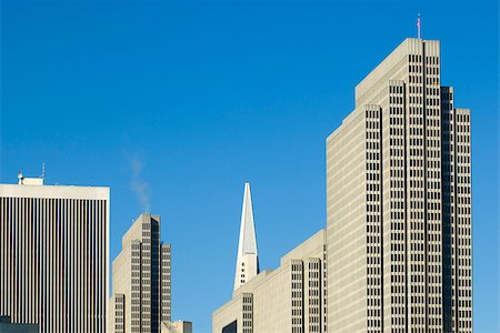 stockarch (artist) - buildings on the sanfrancisco city skyline, transamaerica building and the embacadero centre Stock Photo - Budget Royalty-Free & Subscription, Code: 400-06525170