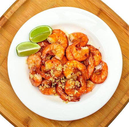 shrimp tail - Fried King Prawns Served in Plate, closeup Stock Photo - Budget Royalty-Free & Subscription, Code: 400-06525821