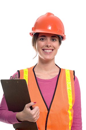 eddtoro35 (artist) - woman wearing a construction outfit against a white background. Stock Photo - Budget Royalty-Free & Subscription, Code: 400-06525836