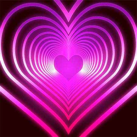 simsearch:400-08980419,k - many shining pink hearts one get into the next one Stock Photo - Budget Royalty-Free & Subscription, Code: 400-06526223