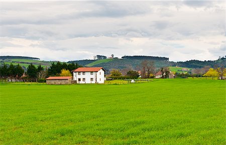 simsearch:400-06415579,k - Field on the Slopes of the Pyrenees with Old Farmhouses Fotografie stock - Microstock e Abbonamento, Codice: 400-06526633