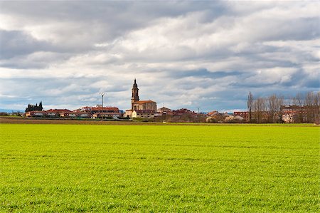 Little Spanish Medieval Town Surrounded by Fields Stock Photo - Budget Royalty-Free & Subscription, Code: 400-06526665