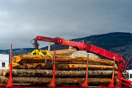 Loading Logs on the Truck Stock Photo - Budget Royalty-Free & Subscription, Code: 400-06526666