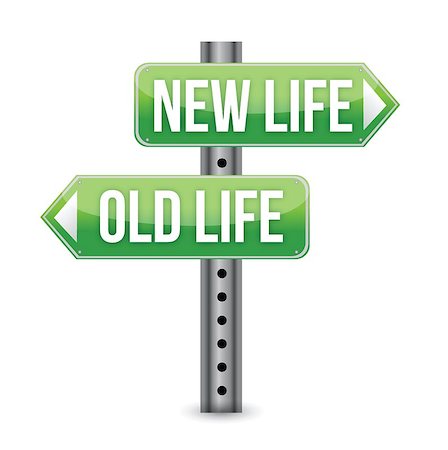 New or old life sign illustration design over white Stock Photo - Budget Royalty-Free & Subscription, Code: 400-06527224
