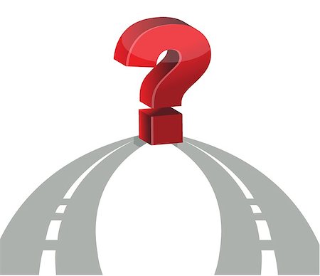 Question mark and network of roads illustration design Stock Photo - Budget Royalty-Free & Subscription, Code: 400-06527228