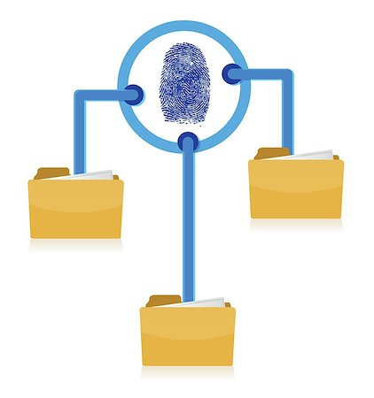 simsearch:400-07046956,k - Folders connection security fingerprint diagram illustration design Stock Photo - Budget Royalty-Free & Subscription, Code: 400-06527271