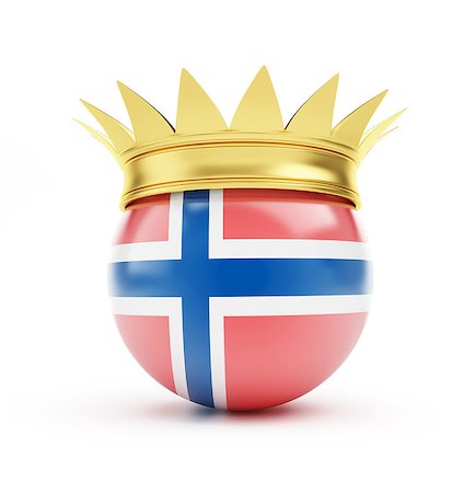 simsearch:400-06797580,k - norway crown on a white background Stock Photo - Budget Royalty-Free & Subscription, Code: 400-06527587