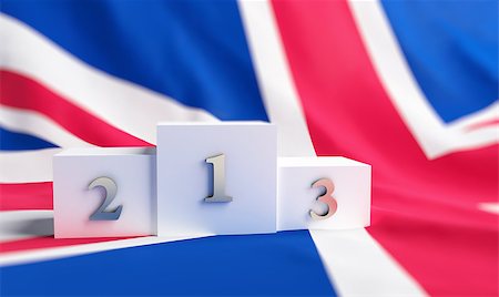 fun new england yellow - Britain flag on it a pedestal Stock Photo - Budget Royalty-Free & Subscription, Code: 400-06527594