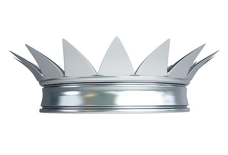 simsearch:400-04987781,k - silver crown on the white background Stock Photo - Budget Royalty-Free & Subscription, Code: 400-06527614