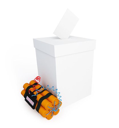 simsearch:400-04061855,k - vote box dynamite on a white background Foto de stock - Super Valor sin royalties y Suscripción, Código: 400-06527639