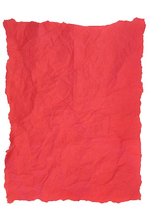 Creased red tissue paper over white background. Stock Photo - Budget Royalty-Free & Subscription, Code: 400-06527786