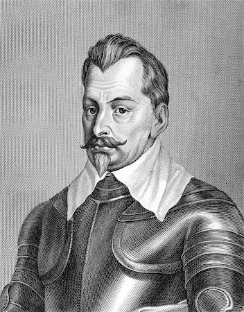 simsearch:400-06568957,k - Albrecht von Wallenstein (1583-1634) on engraving from 1859. Military leader and politician. Engraved by C.Barth and published in Meyers Konversations-Lexikon, Germany,1859. Stockbilder - Microstock & Abonnement, Bildnummer: 400-06527839