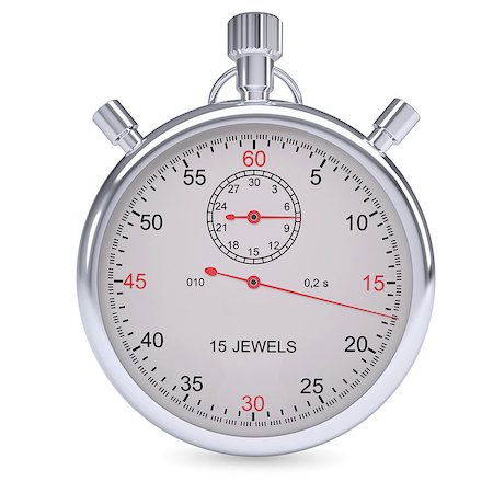 simsearch:400-08648450,k - Stopwatch. Isolated render on a white background Foto de stock - Super Valor sin royalties y Suscripción, Código: 400-06528858