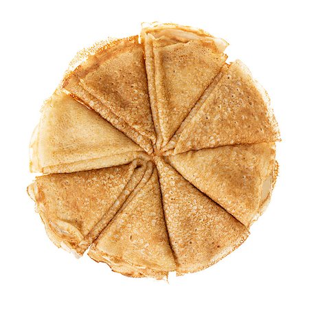 pancake top view - circle from pancakes, isolated on white background Stock Photo - Budget Royalty-Free & Subscription, Code: 400-06529651