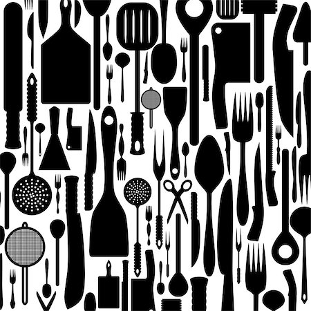 simsearch:400-05877482,k - Illustration of cutlery and cooking as a background. Stock Photo - Budget Royalty-Free & Subscription, Code: 400-06529685