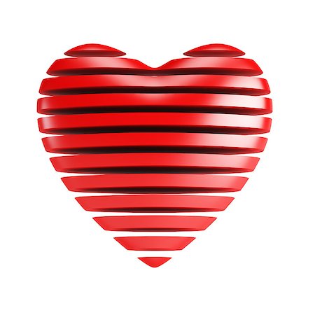 simsearch:400-07326110,k - red symbolic valentine heart, isolated 3d render Photographie de stock - Aubaine LD & Abonnement, Code: 400-06529905