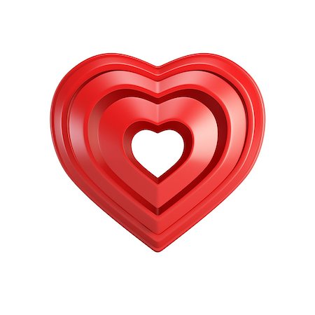 simsearch:400-07326110,k - red symbolic valentine heart, isolated 3d render Photographie de stock - Aubaine LD & Abonnement, Code: 400-06529906