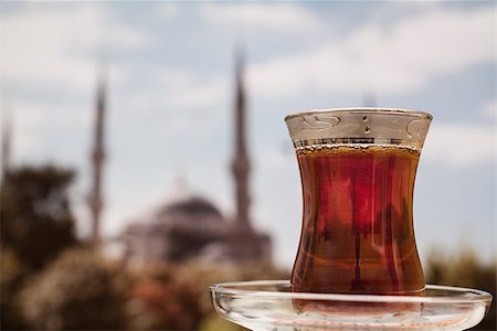 Blue Mosque through a Turkish tea. Istanbul, Turkey Stock Photo - Budget Royalty-Free & Subscription, Code: 400-06529942