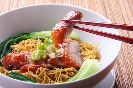 fried rice bowl - Chinese Peking Duck noodle soup Stock Photo - Budget Royalty-Free & Subscription, Code: 400-06520197