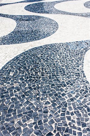 simsearch:841-06447629,k - Detail of the famous Copacabana Promenade pavement in Rio de Janeiro Foto de stock - Super Valor sin royalties y Suscripción, Código: 400-06520263