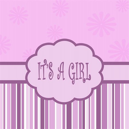 It's a girl card in pink Stock Photo - Budget Royalty-Free & Subscription, Code: 400-06520827