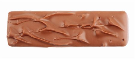 Closeup of chocolate bar isolated on white with clipping path Stock Photo - Budget Royalty-Free & Subscription, Code: 400-06520897