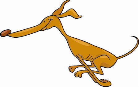 simsearch:400-08999606,k - Cartoon Illustration of Funny Purebred Running Greyhound Dog Photographie de stock - Aubaine LD & Abonnement, Code: 400-06520990